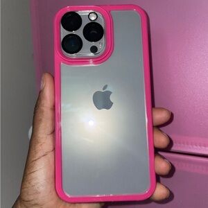 iPhone 15 pro max rose colored glossy case